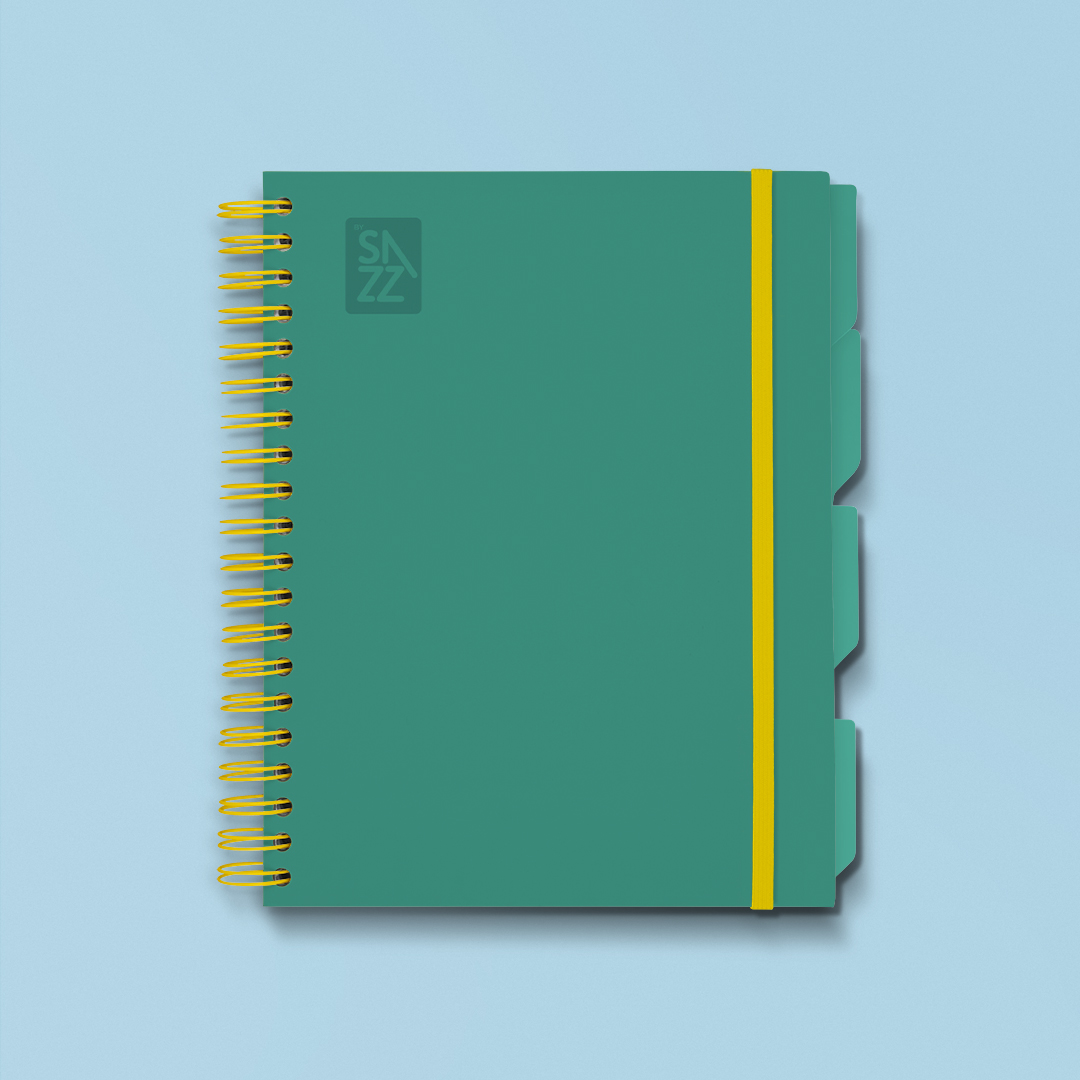 Cuaderno SAZZ Soft Touch Tapa Dura Profesional 5 Materias Mixto 180 Hojas –  SAZZ